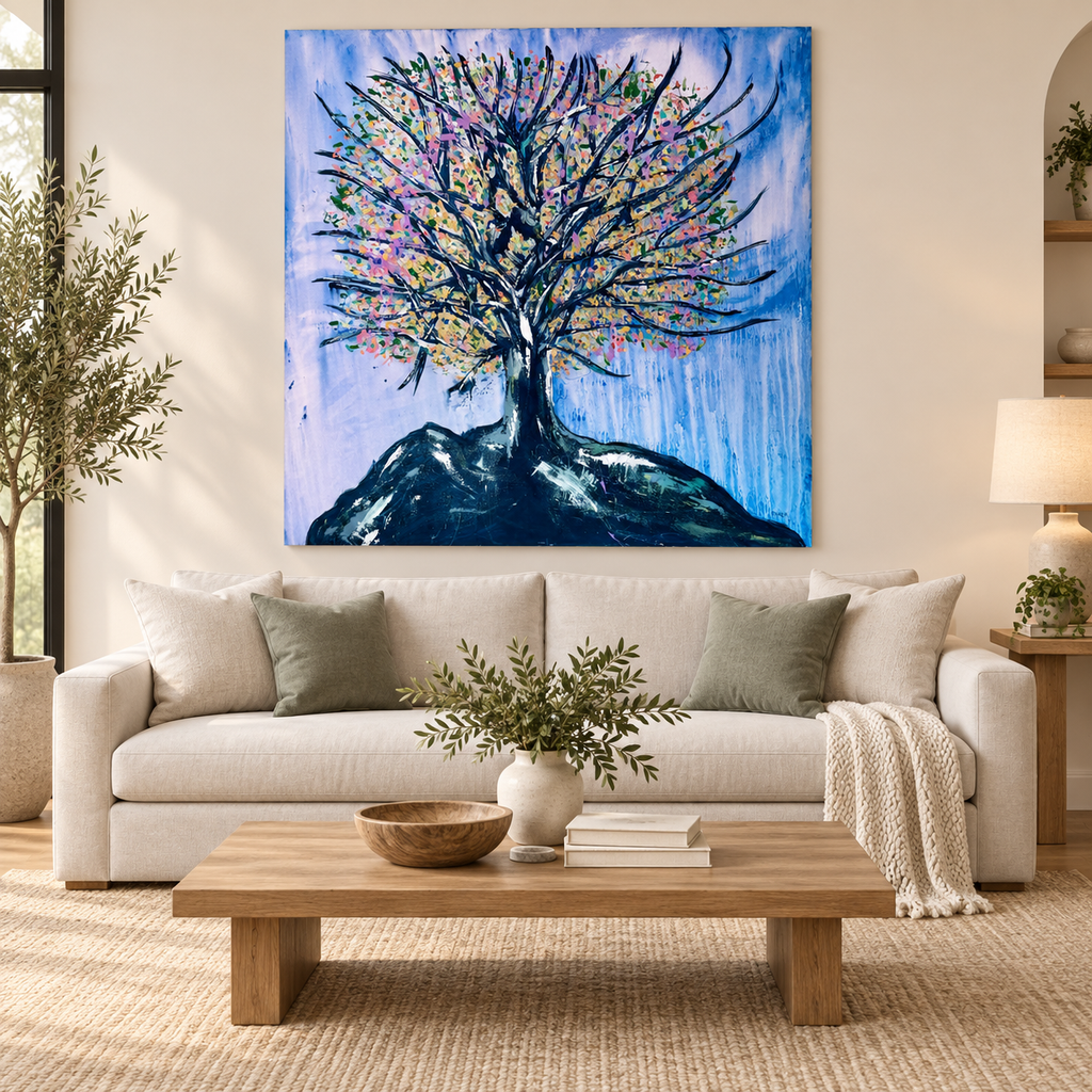 ALI’S TREE OF LIFE — ART PRINT displayed in a room