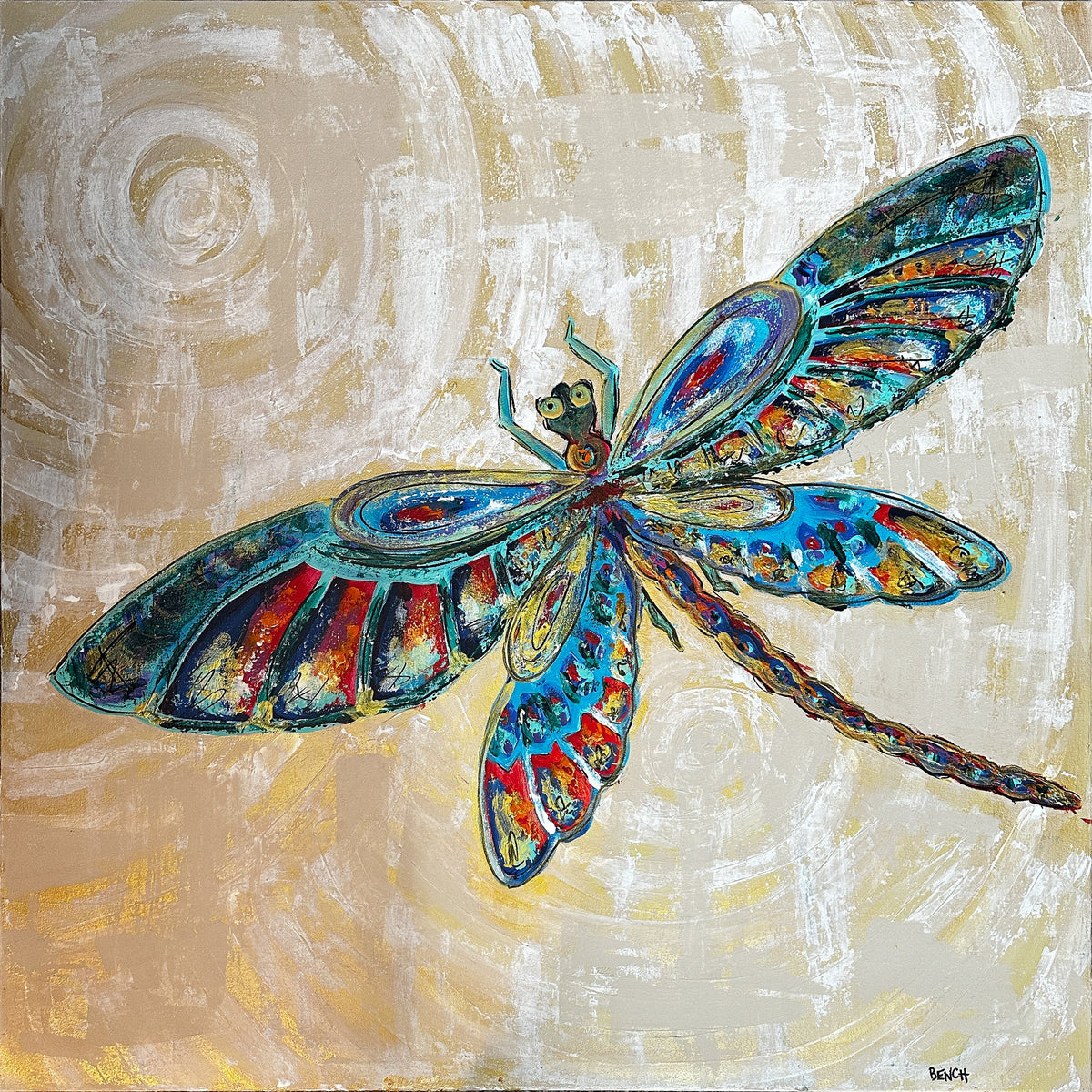 DEANNE’S DRAGONFLY — ART PRINT — complete artwork by Ali Bench