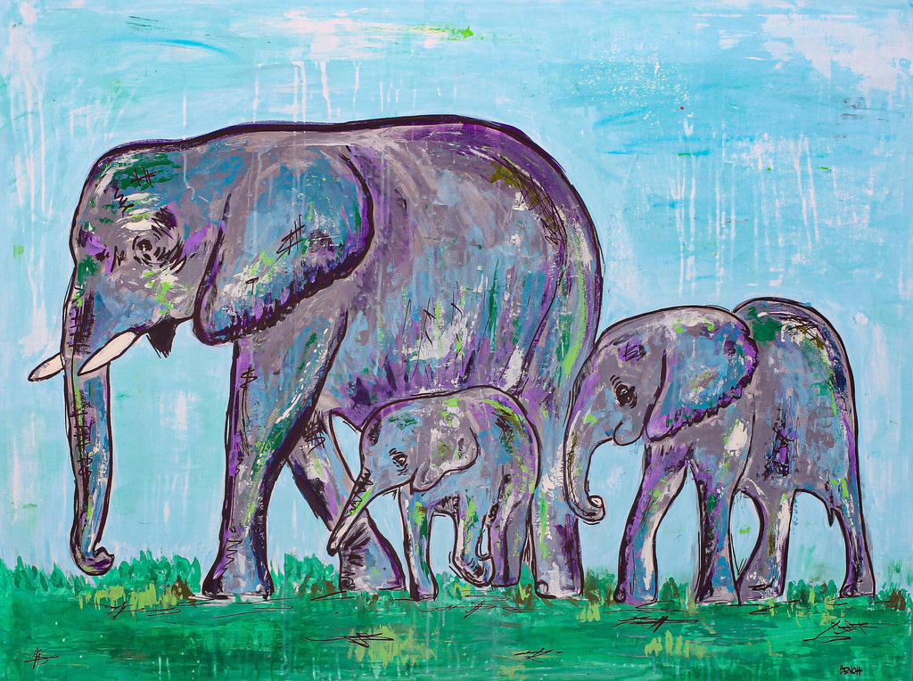Elephant Family artwork by Ali Bench — print preview