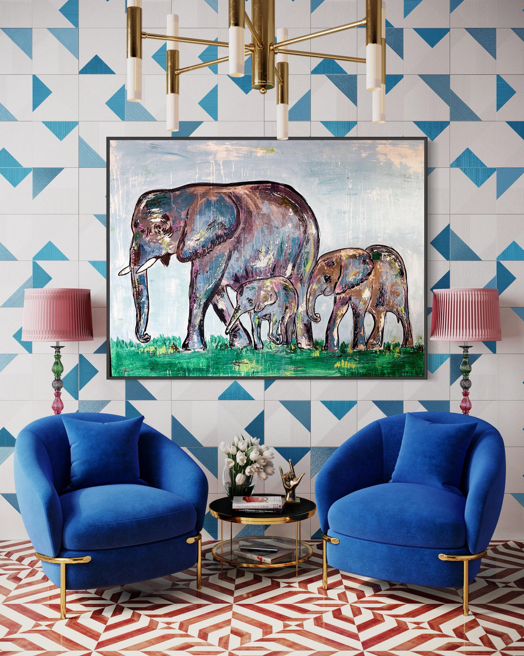 Elephant Family artwork by Ali Bench — print preview