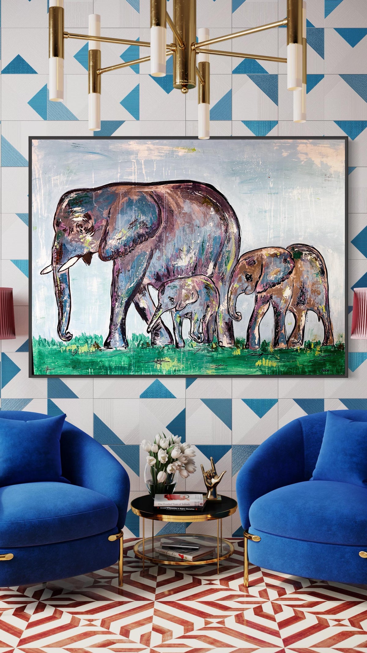Elephant Family artwork by Ali Bench — print preview
