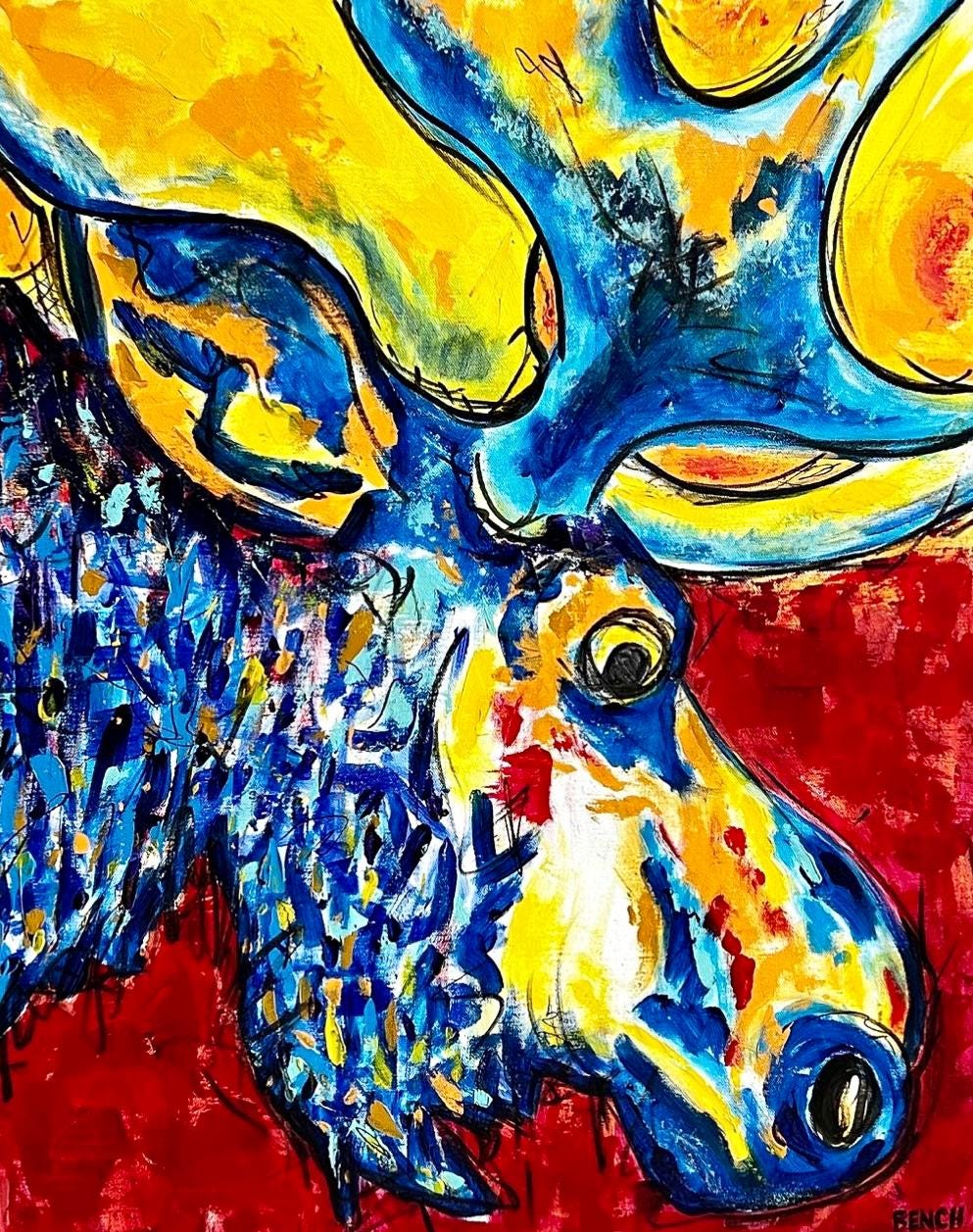 Moose artwork by Ali Bench — print preview