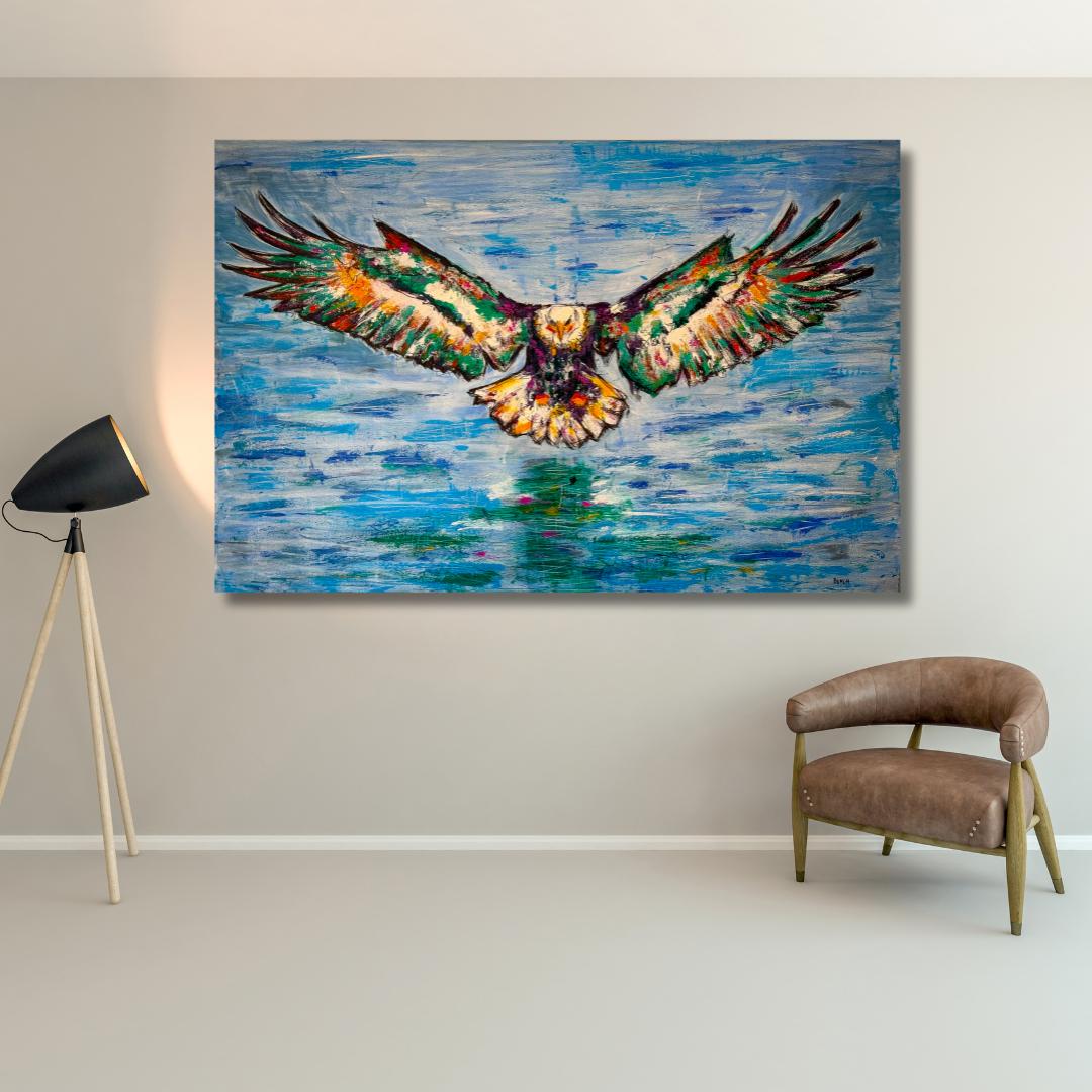 EAGLE artwork by Ali Bench in a modern room — art print preview