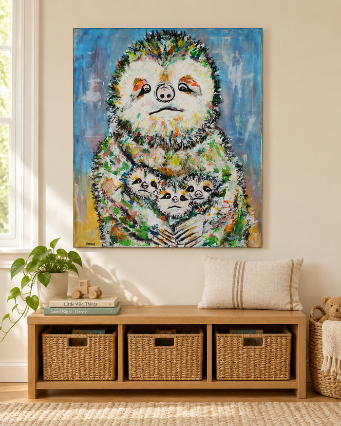 MAMA SLOTH — ORIGINAL PAINTING