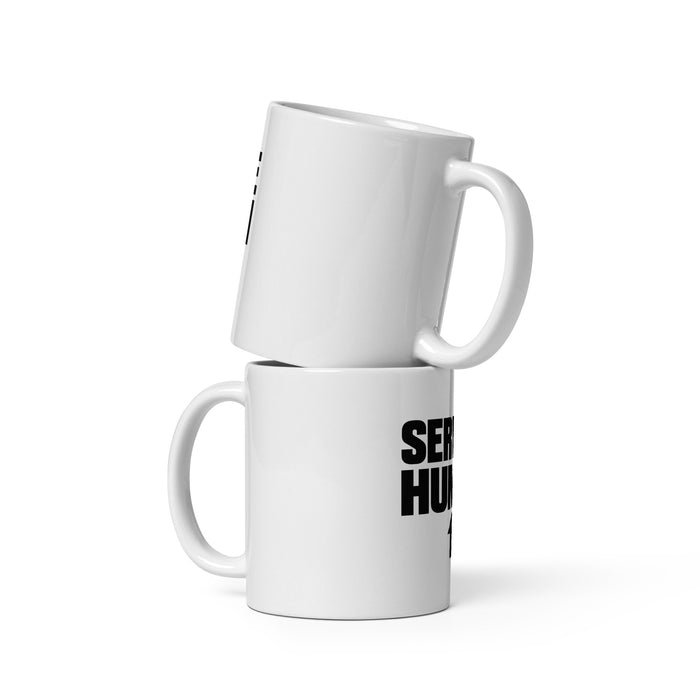 White glossy mug
